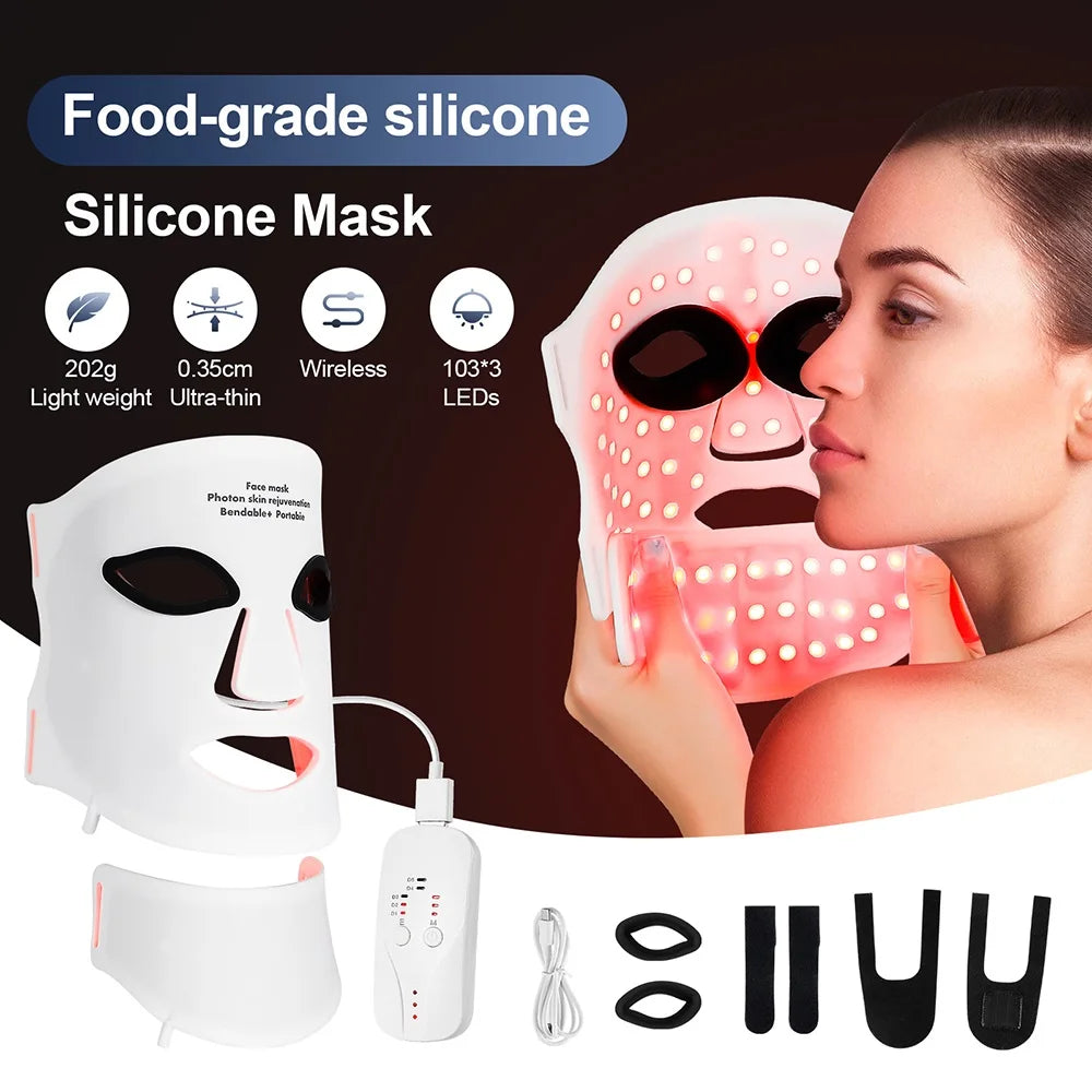 Beauty Havenᵀᴹ Silicone LED Mask Face With Neck