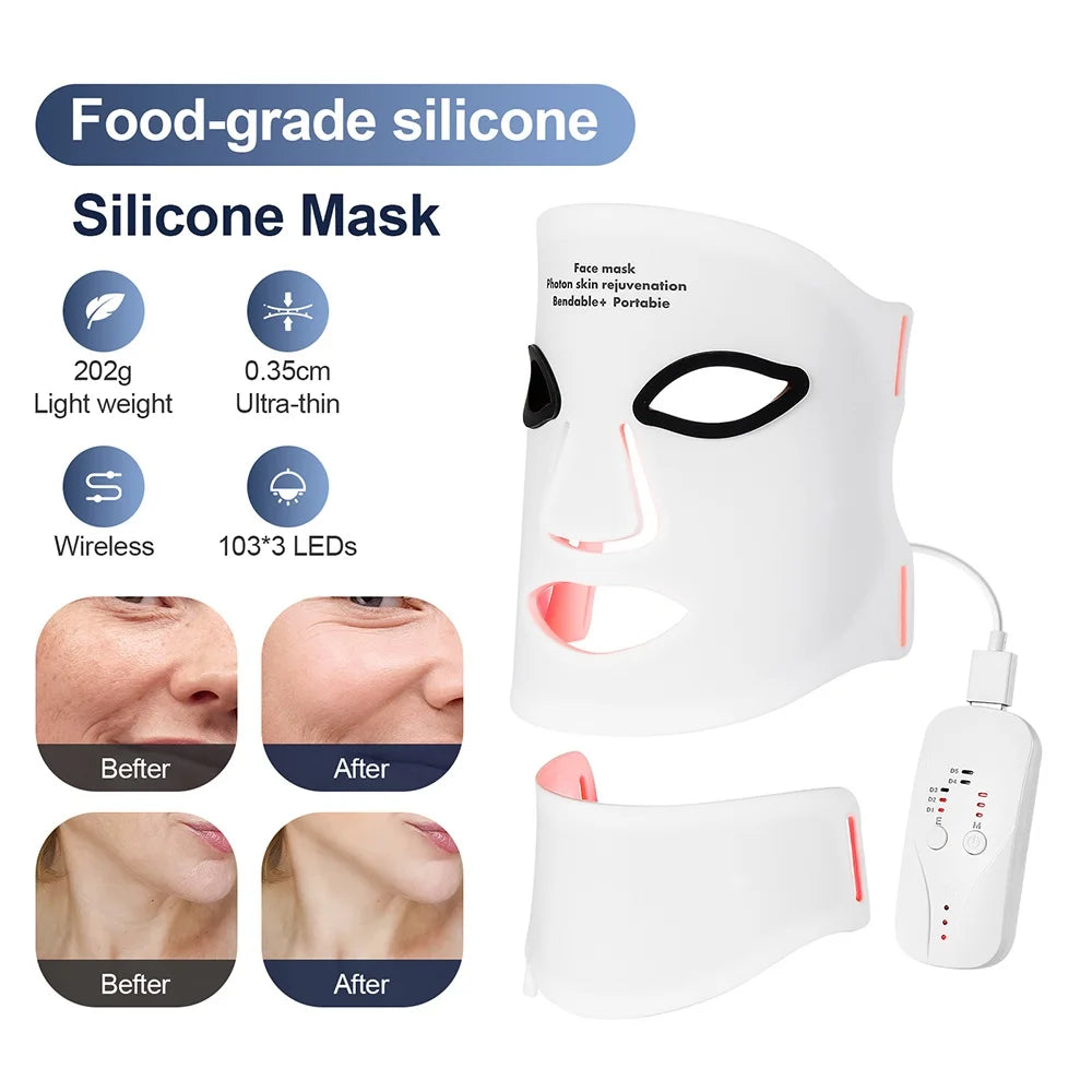 Beauty Havenᵀᴹ Silicone LED Mask Face With Neck