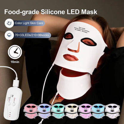 Beauty Havenᵀᴹ Silicone LED Mask Face With Neck