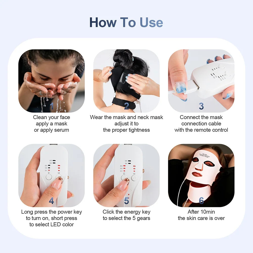 Beauty Havenᵀᴹ Silicone LED Mask Face With Neck