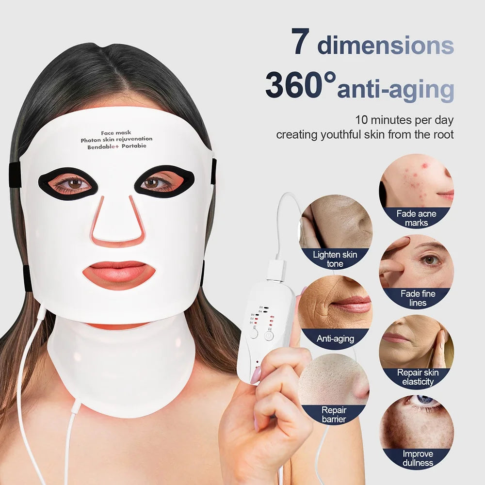 Beauty Havenᵀᴹ Silicone LED Mask Face With Neck