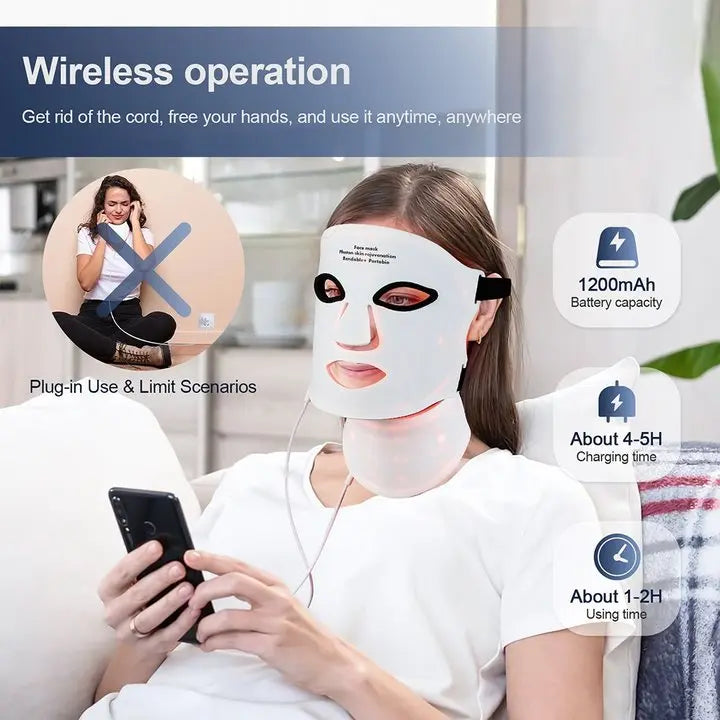 Beauty Havenᵀᴹ Silicone LED Mask Face With Neck
