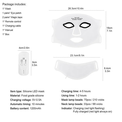 Beauty Havenᵀᴹ Silicone LED Mask Face With Neck